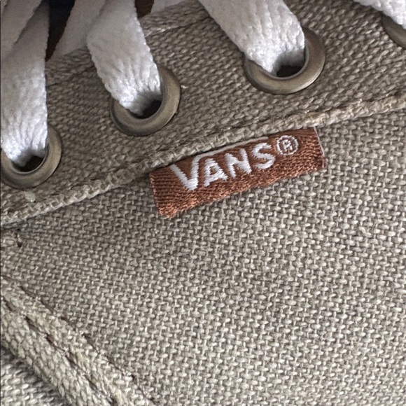 Vans Light Gray Canvas Shoes with White Laces - Picture 8 of 8